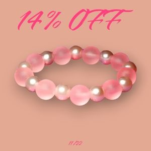 A pink frosted bracelet for kids